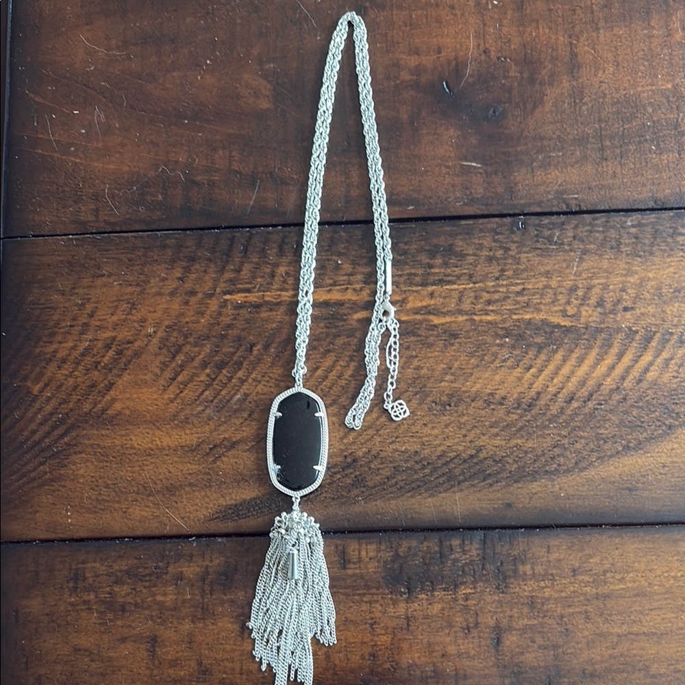 Kendra Scott Silver Pendant Necklace with Tassel